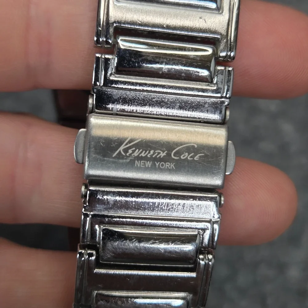 Kenneth Cole New York Silver and Blue Dress Watch‎ Mens Needs Battery